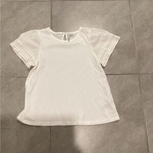 Kids White Short Sleeve Top